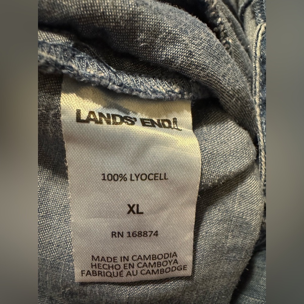 Lands End Lycocell Tiered Ruffle Hem Dress - Picture 10 of 13